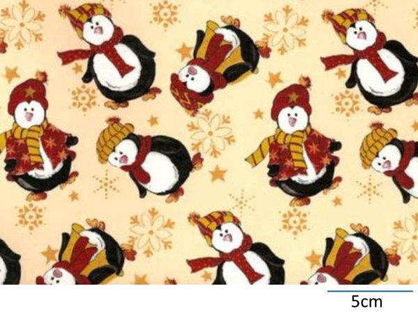 画像1: CHRISTMAS PENGUIN CHINTZ  (Ａ４) (1)