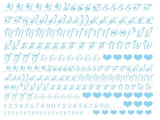 ★オーダー用★ダイカット ハートつきアルファベット 小文字 ハートアルファベット小文字 - Roterose