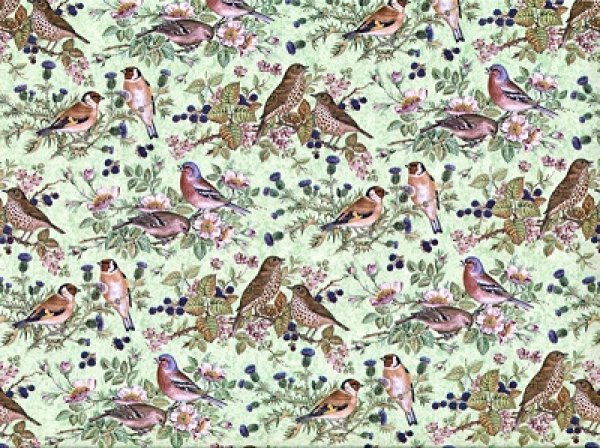 画像1: BIRD CHINTZ GREEN（Ｌ） (1)