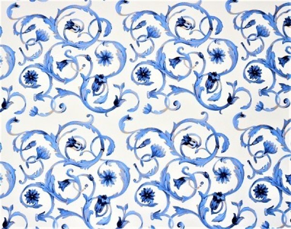 画像1: BLUE SCROLL CHINTZ (1)