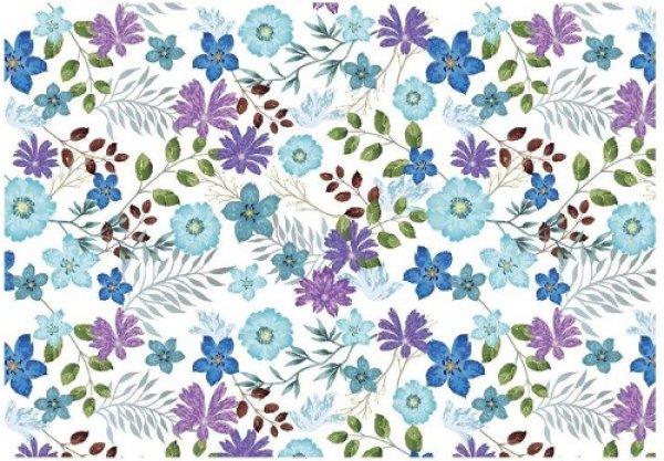 画像1: Blue & Purple Floral (1)
