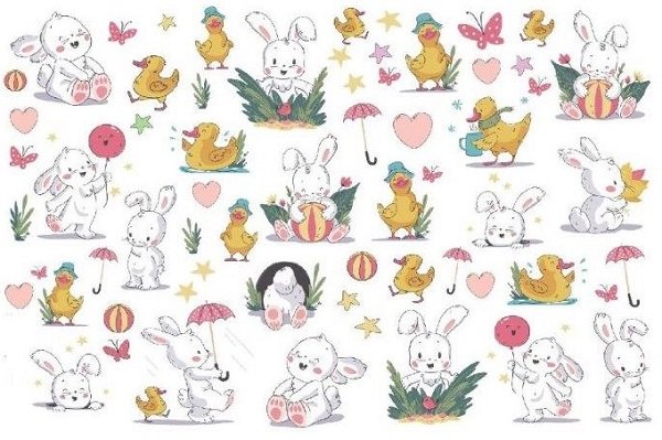 画像1: Joyful Bunnies & Ducks (1)