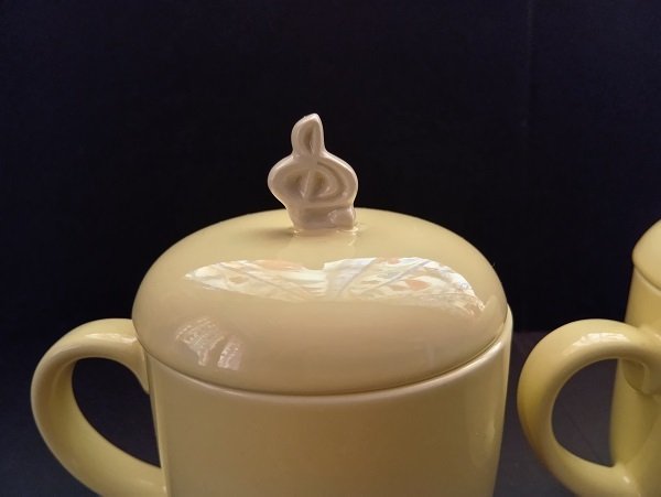 画像3: イエローマグカップ音符ハンドル付　2個セット (3)