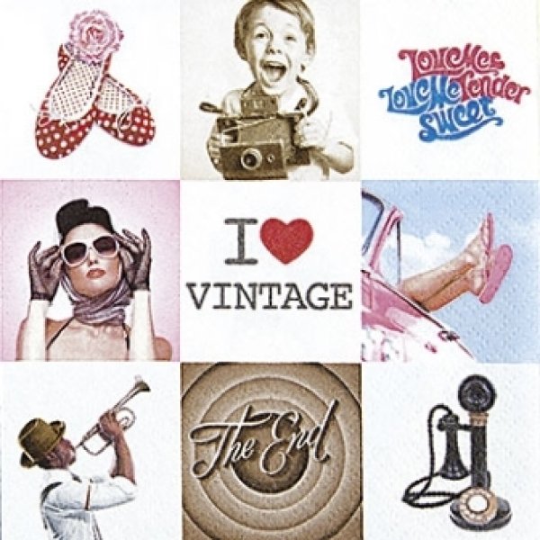 画像1: 【ナプキン】 I Love Vintage (1)