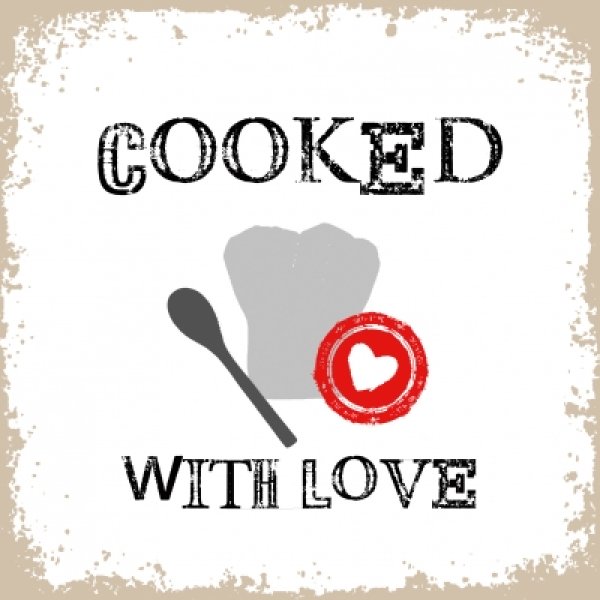 画像1: 【ナプキン】 Cooked with Love white (1)