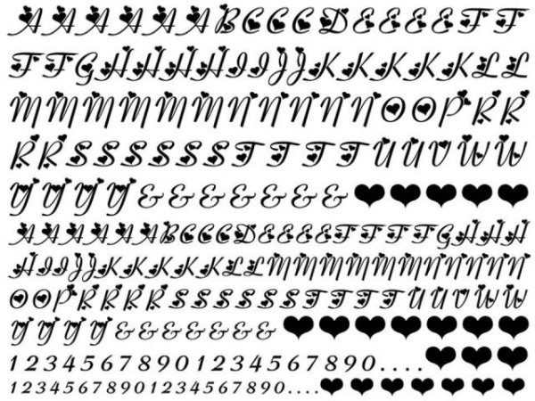 画像1: ハートアルファベット大文字 (1)