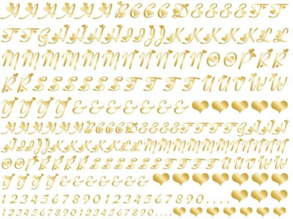 画像1: ハートアルファベット大文字 (1)