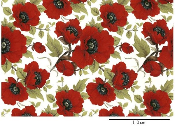 画像1: RED POPPY CHINTZ CLEAR LARGE　（Ｌ） (1)