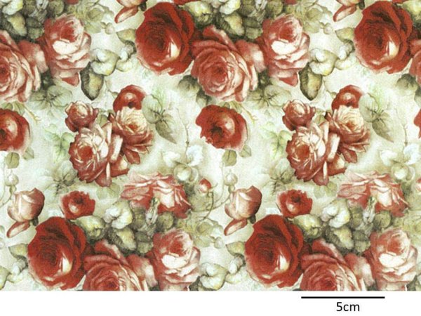 画像1: HAND PAINTED PINK CHINTZ  （Ｌ） (1)