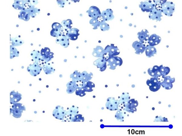 画像1: SPOT FLORAL BLUE CHINTZ　（Ｌ） (1)