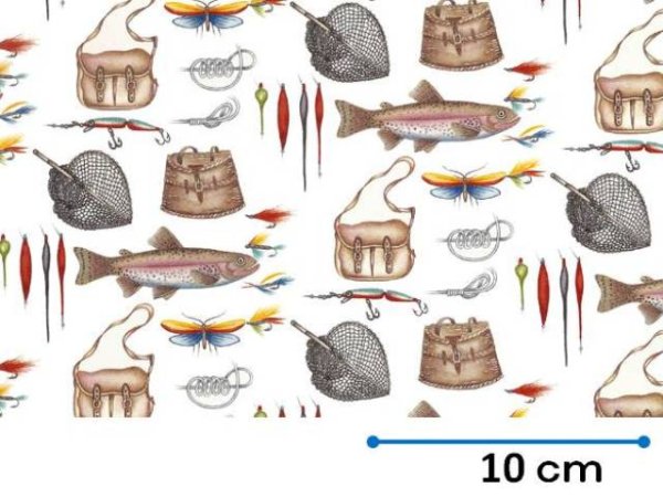 画像1: FISHING CHINTZ　（Ｌ） (1)