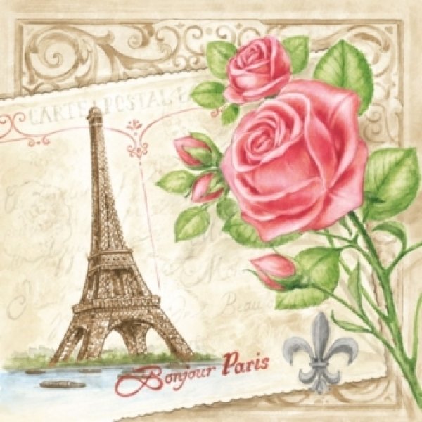 画像1: 【ナプキン】 BONJOUR PARIS CREAM (1)