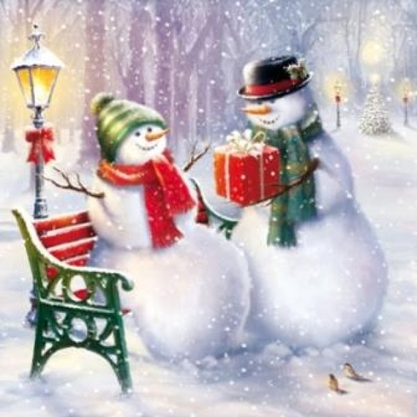 画像1: 【ナプキン】 SNOWMAN SURPRISE (1)