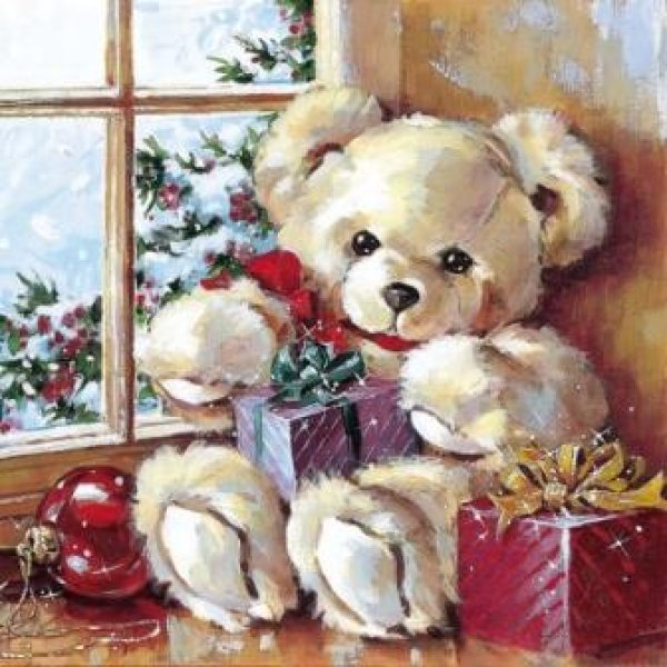画像1: 【ナプキン】 TEDDY BEAR (1)