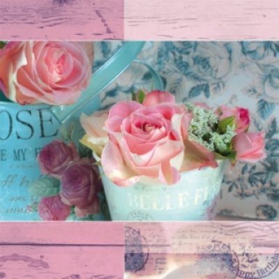 画像1: 【ナプキン】 Belle Fleurs de Paris rose