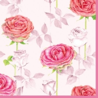 画像1: 【ナプキン】 Roses pink