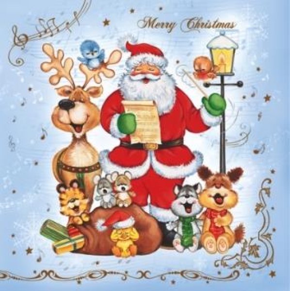 画像1: 【ナプキン】 Santa Claus - Music (1)
