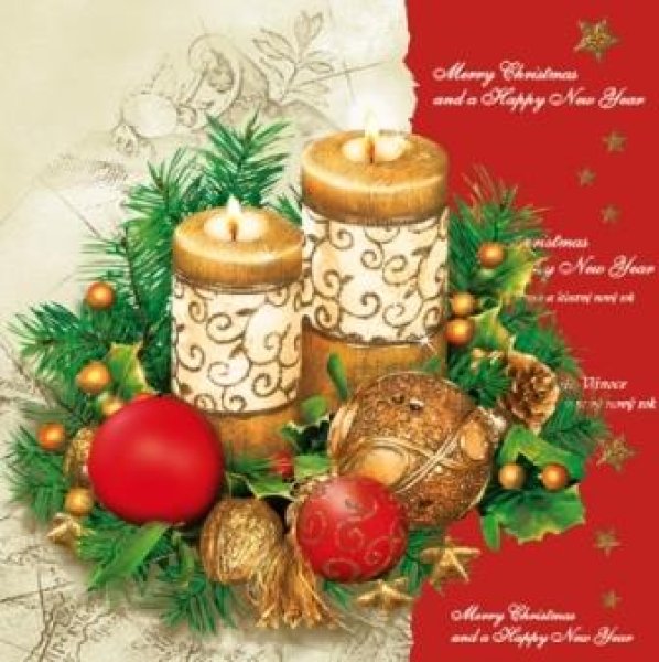 画像1: 【ナプキン】 Christmas Candles (1)