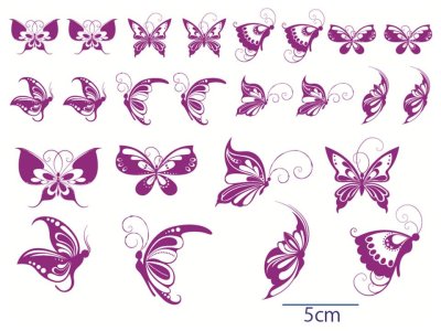 画像1: デザイン蝶々