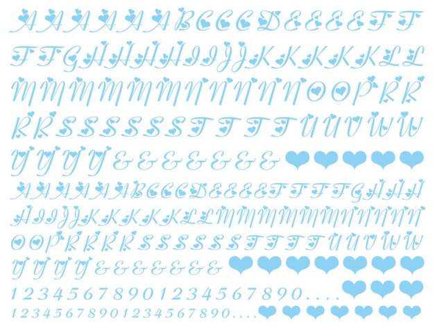 画像1: ハートアルファベット大文字