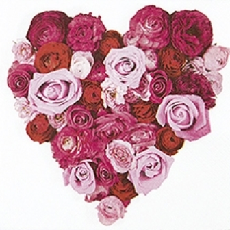 画像1: 【ナプキン】 Heart of Roses