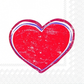 画像1: 【ナプキン】 HEARTBEAT red